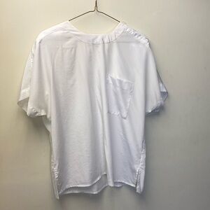 Silk-like white blouse